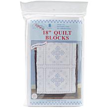 Stamped White Quilt Blocks 18-inch x 18-inch 6-pack