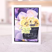 Stamps by Me Poetic Pansies Stamp and Stencil Card-Making Kit