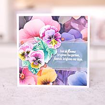 Stamps by Me Poetic Pansies Stamp and Stencil Card-Making Kit