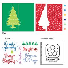 Stamps of Life Christmas Tree Flip-It Card Kit