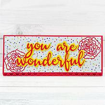 Stamps of Life Scalloped Edge Slimline Rose Card Die Set