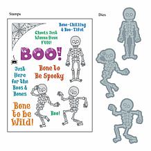 Stamps of Life Skeleton Squad Halloween Stamp and Die Set