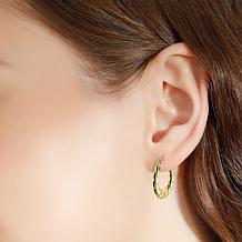 Stately Steel Braided Chunky Hoop Earrings