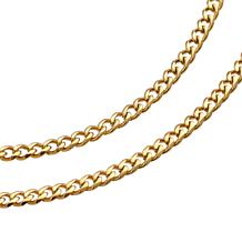 Stately Steel Cuban Chain Necklace and Bracelet Set