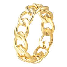 Stately Steel Cuban Chain Ring