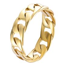 Stately Steel Cuban Link Ring