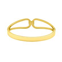 Stately Steel CZ Pave Knot Bangle