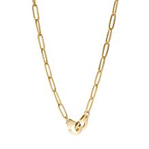 Stately Steel Handcuff Chain Necklace and Bracelet Set