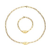 Bellezza 20 Bronze Polished Rope-Link Chain Necklace