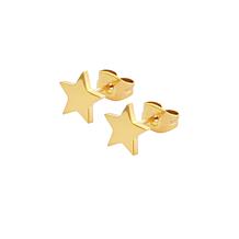 Stately Steel Moon Star CZ Necklace and Earrings