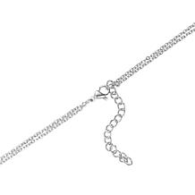 Stately Steel MOP Heart Two Strand Necklace and Earrings