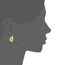 Stately Steel Overlapping Triple Hoop Earrings