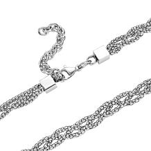 Stately Steel Pop Corn Mesh Necklace and Bracelet