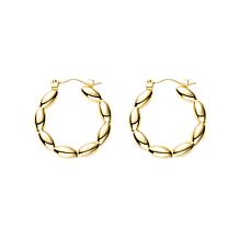 Stately Steel Puffy Bead Earrings