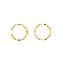 Stately Steel Rounded Tube Hoop Earring