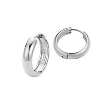 Stately Steel Stainless Steel Chunky Hoop Earrings