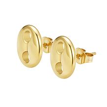 Stately Steel Stainless Steel Coffee Bean Earrings