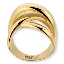 Stately Steel Stainless Steel Crossover Ring