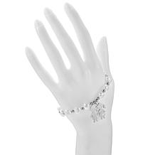 Stately Steel Stainless Steel Simulated Pearl Boy and Girl Bracelet