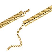 Stately Steel Stainless Steel Snake Chain Choker Necklace