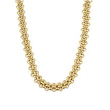 Stately Steel Stainless Steel Triple Rolo Chain Necklace