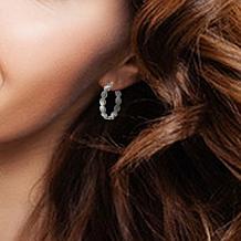 Stately Steel Wave Hoop Earrings