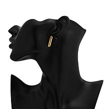 Stately Steel Wavy Paperclip Earrings