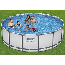 Steel Pro MAX 15' x 48" Prismatic Stone Above Ground Pool Set