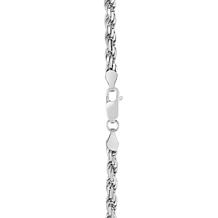 Sterling Silver 3.6mm Diamond-Cut Solid Rope Chain Necklace - 20"
