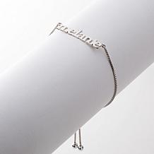 Sterling Silver  Adjustable Name Bracelet