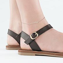 Sterling Silver Personalized Mini Name Ankle Bracelet