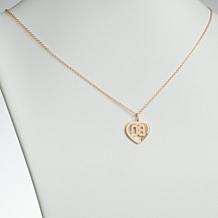 Sterling Silver Personalized Name and Number Heart Necklace