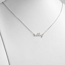 Sterling Silver Petite Lowercase Script Name Necklace