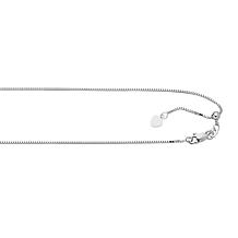 Sterling Silver Polished Box Chain Necklace - 22"