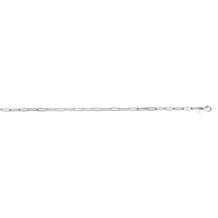 Sterling Silver Polished Flat Paperclip Chain Necklace - 24"