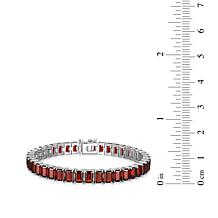 Sterling Silver Red Garnet Tennis Bracelet