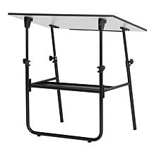 Studio Designs Black/White Foldable Table w/ Adjustable Top & Height