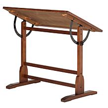 Studio Designs Vintage Solid Wood Drafting Table with Adjustable Top