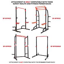 Sunny Health and Fitness Dip Bar Attachment for Power Racks and Cages