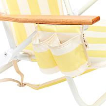 SUNNYLiFE Deluxe Beach Chair Lounger Seat - La Mer Limon Stripe