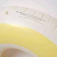 SUNNYLiFE Inflatable Tube Pool Ring Float in Butter Yellow & Cream