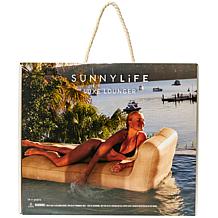 SUNNYLiFE Luxe Lie-On Lounger Beige Inflatable Pool Float