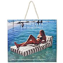 SUNNYLiFE Luxe Lie-On Lounger Inflatable Pool Float - Seagrass Stripe