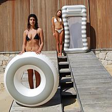 SUNNYLiFE Seagrass Inflatable Tube Pool Ring Float 41.7"