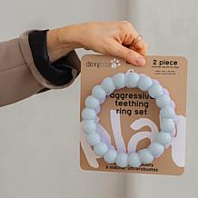 SuperChew Rings Aggressive Chew Toy Set - Lilac & Sky Blue