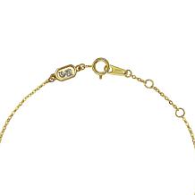 Suzy Levian 14K Rose Gold .40ctw Diamond Clover By The Yard Necklace