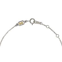 Suzy Levian 14K White Gold .10ctw Diamond Letter Initial Necklace