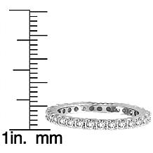 Suzy Levian 14K White Gold .50ctw Diamond Eternity Band Ring