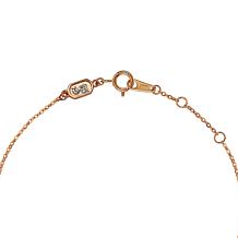 Suzy Levian 18" 14K Gold 0.30ctw Diamond Love Necklace