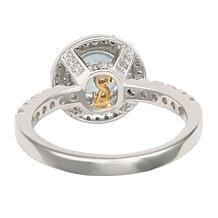 Suzy Levian Round-Cut Blue Topaz, Sapphire and White Topaz Ring
